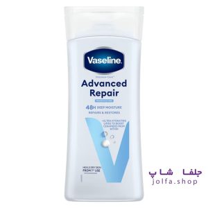 لوسیون بدن وازلین Advanced Repair اصل برای ترمیم و بازسازی پوست بسیار خشک